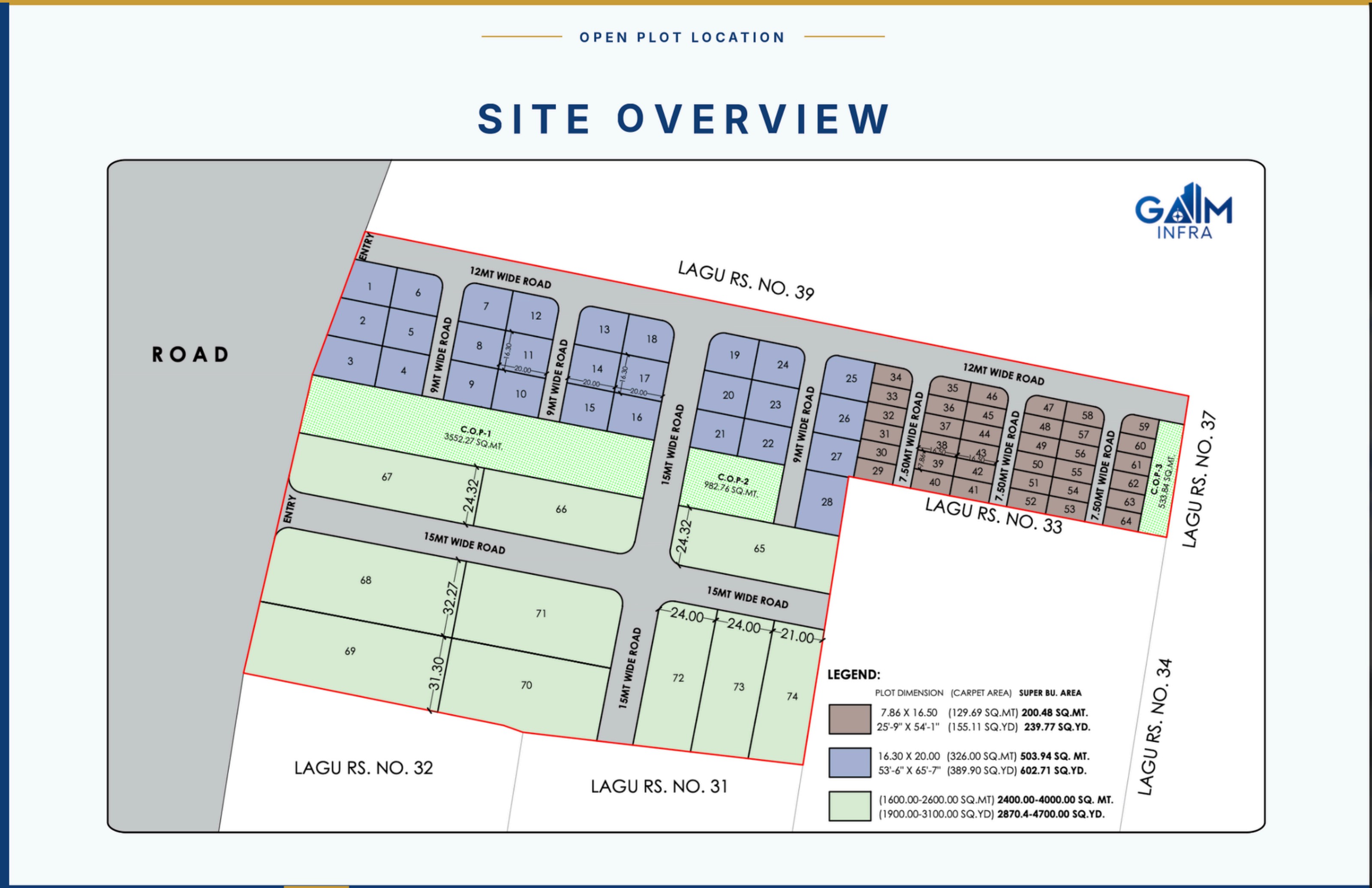 Official site plan of Mangalam Aero Vista — Navagam, Dholera